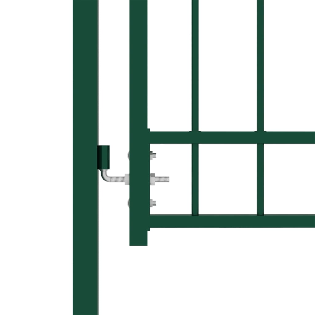 Vidaxl hekpoort emmen met stalen pinnen 104x117 cm groen