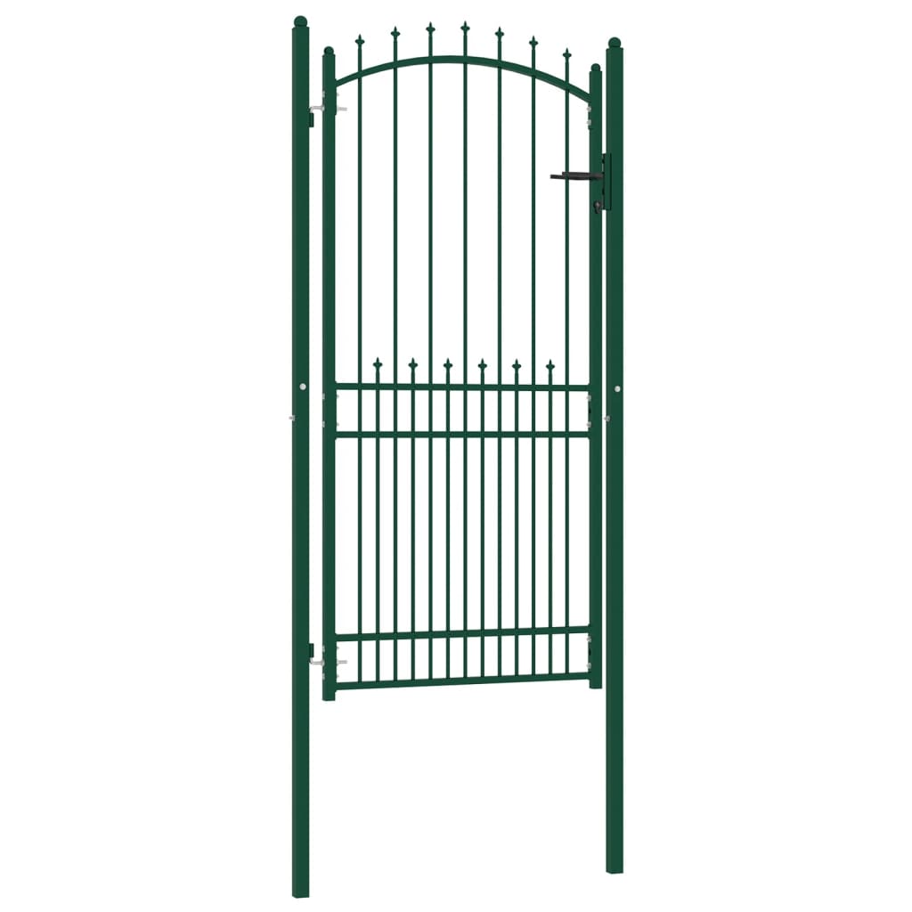 Vidaxl hekpoort emmen met stalen pinnen 104x147 cm groen