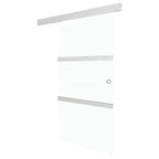 VidaXL Schuifdeur 102,5x205 cm ESG-glas en aluminium zilverkleurig