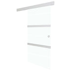 Vidaxl schuifdeur met zachte stops 76x205 cm esg-glas en aluminium
