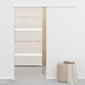 Vidaxl schuifdeur met zachte stops 76x205 cm esg-glas en aluminium