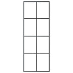 Vidaxl schuifdeur 76x205 cm aluminium en esg-glas zwart