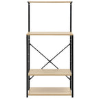 Vidaxl magnetronkast 60x39,6x123 cm bewerkt hout zwart en eikenkleurig