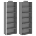Vidaxl kledingorganisers hangend 2 st met 6 schappen stof