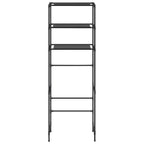Vidaxl opbergrek voor boven toilet 3-laags 53x28x169 cm zwart