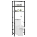 Vidaxl opbergrek voor boven toilet 3-laags 53x28x169 cm zwart