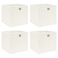 Vidaxl opbergboxen 4 st 32x32x32 cm stof wit