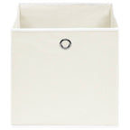 Vidaxl opbergboxen 4 st 32x32x32 cm stof wit