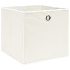Vidaxl opbergboxen 10 st 32x32x32 cm stof wit