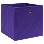 Vidaxl opbergboxen 4 st 32x32x32 cm stof paars