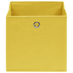 Vidaxl opbergboxen 4 st 32x32x32 cm stof geel