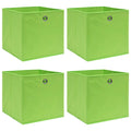 Vidaxl opbergboxen 4 st 32x32x32 cm stof groen