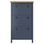 Vidaxl schoenenkast hill 72x35x124 cm massief grenenhout grijs