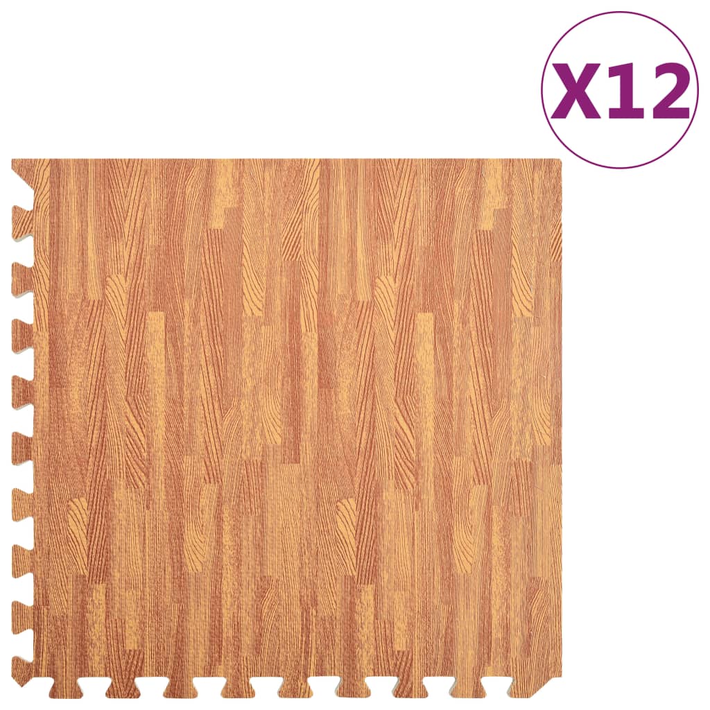 Vidaxl vloermatten 12 st 4,32 ㎡ eva-schuim houtnerfprint