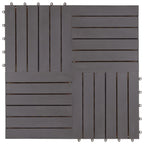 VidaXL Terrastegels 20 st 30x30 cm massief acaciahout greywash