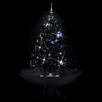 Vidaxl kerstboom sneeuwend met paraplubasis 140 cm pvc zwart