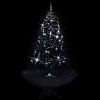 Vidaxl kerstboom sneeuwend met paraplubasis 190 cm pvc zwart