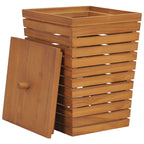 Vidaxl wasmand 30x30x45 cm massief teakhout