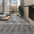 Vidaxl vloerplanken zelfklevend 5,02 m² 2 mm pvc gestreept grijs
