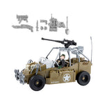 Toi-toys militaire soldier force jeep met wapens