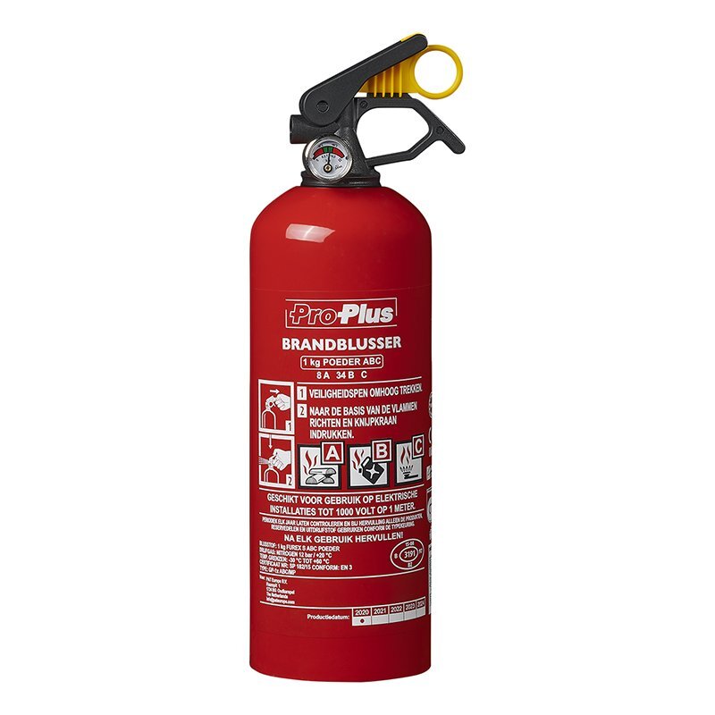 ProPlus - ProPlus brandblusser 1kg abc poeder nl + manometer vorstbestendig universeel inzetbaar