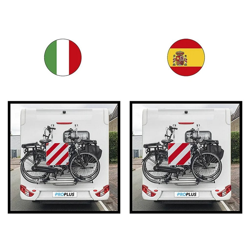 ProPlus - ProPlus markeringsbord flexibel 50x50 cm voor itali&euml;/spanje/portugal rood/wit