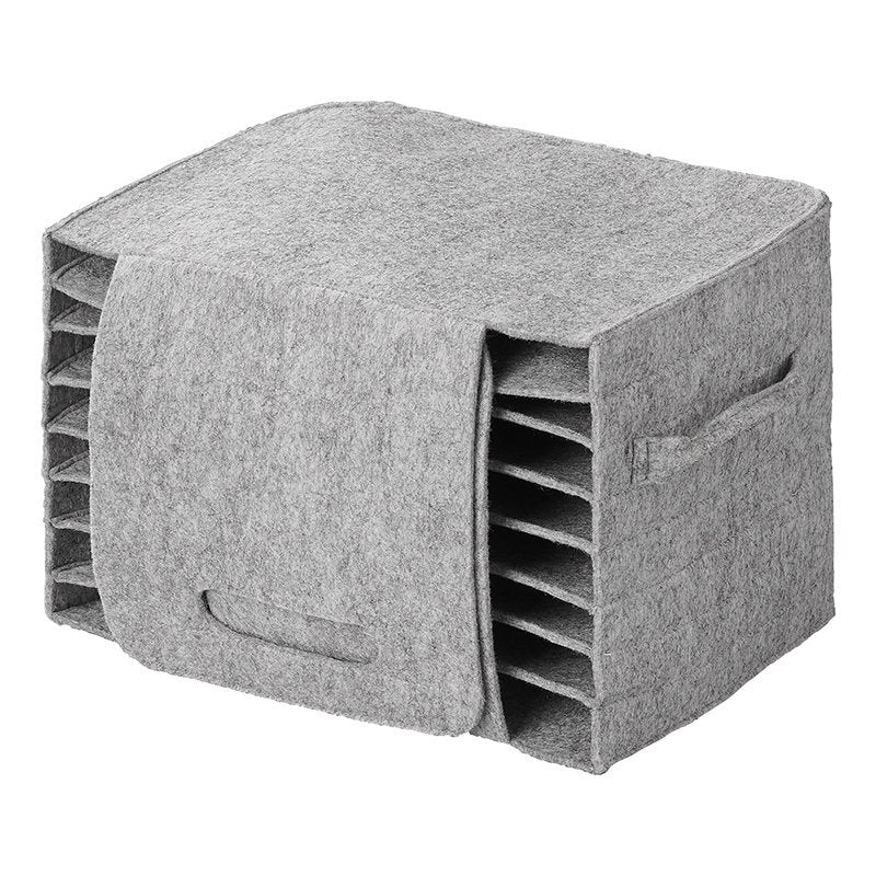 ProPlus - ProPlus bordenhouder vilt voor 10 borden met klittenbandsluiting 27x20x17 cm grijs