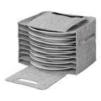 ProPlus - ProPlus bordenhouder vilt voor 10 borden met klittenbandsluiting 27x20x17 cm grijs