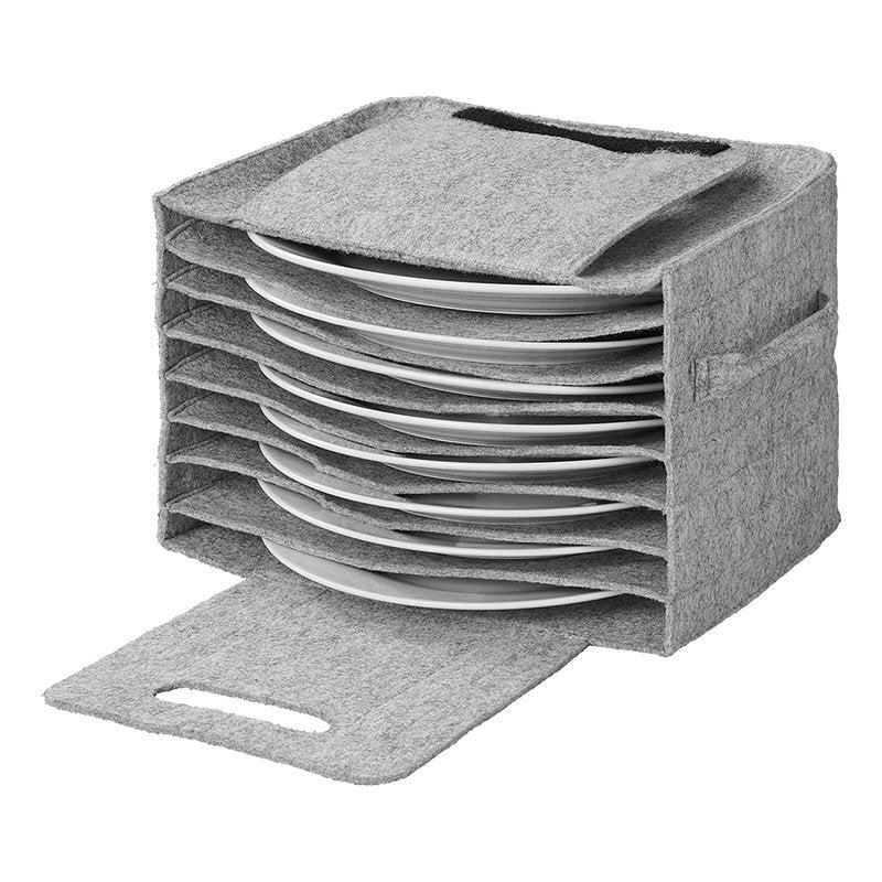 ProPlus - ProPlus bordenhouder vilt voor 10 borden met klittenbandsluiting 27x20x17 cm grijs