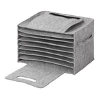ProPlus - ProPlus bordenhouder vilt voor 10 borden met klittenbandsluiting 27x20x17 cm grijs