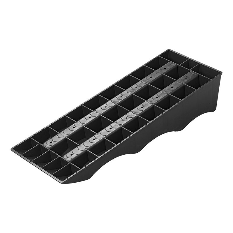 ProPlus - ProPlus oprijblok zwart set van 2 stuks lichtgewicht kunststof 61x21.3x12cm 3 niveaus: 4 7 en 10 cm