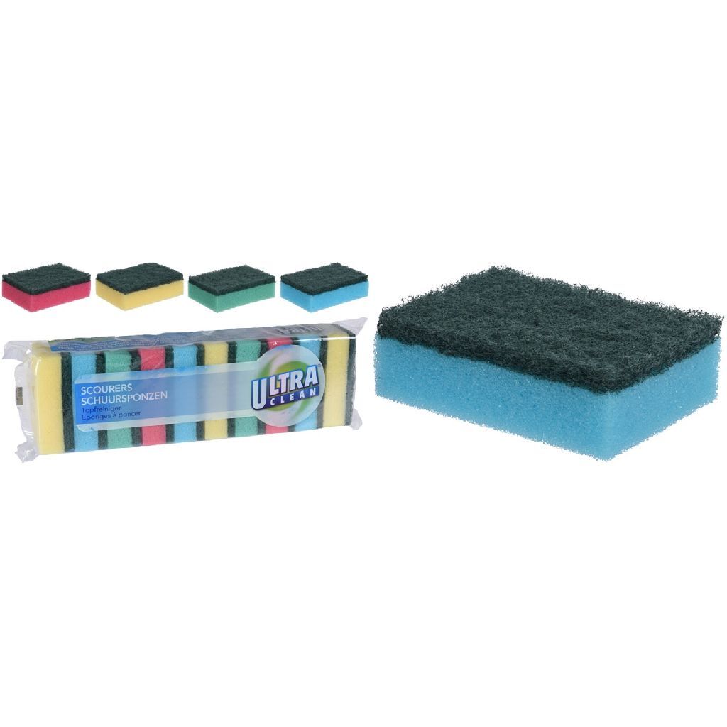 Ultra Clean - Ultra Clean schuursponzen 8x5x2.5 cm 10 stuks