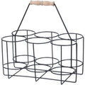 Home styling wijnflesfhouder 30x13x27 cm metaal zwart