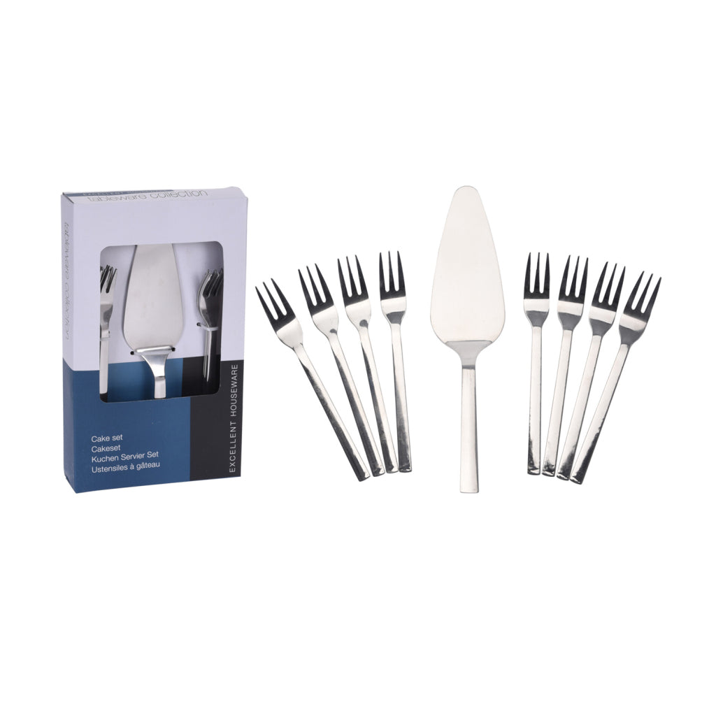Excellent houseware taartvorken met schep 9-delige set | 3 stuks