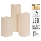 Ambiance 3-delige led-kaarsenset met afstandbediening
