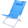 Diversen strandstoel vouwbaar blauw