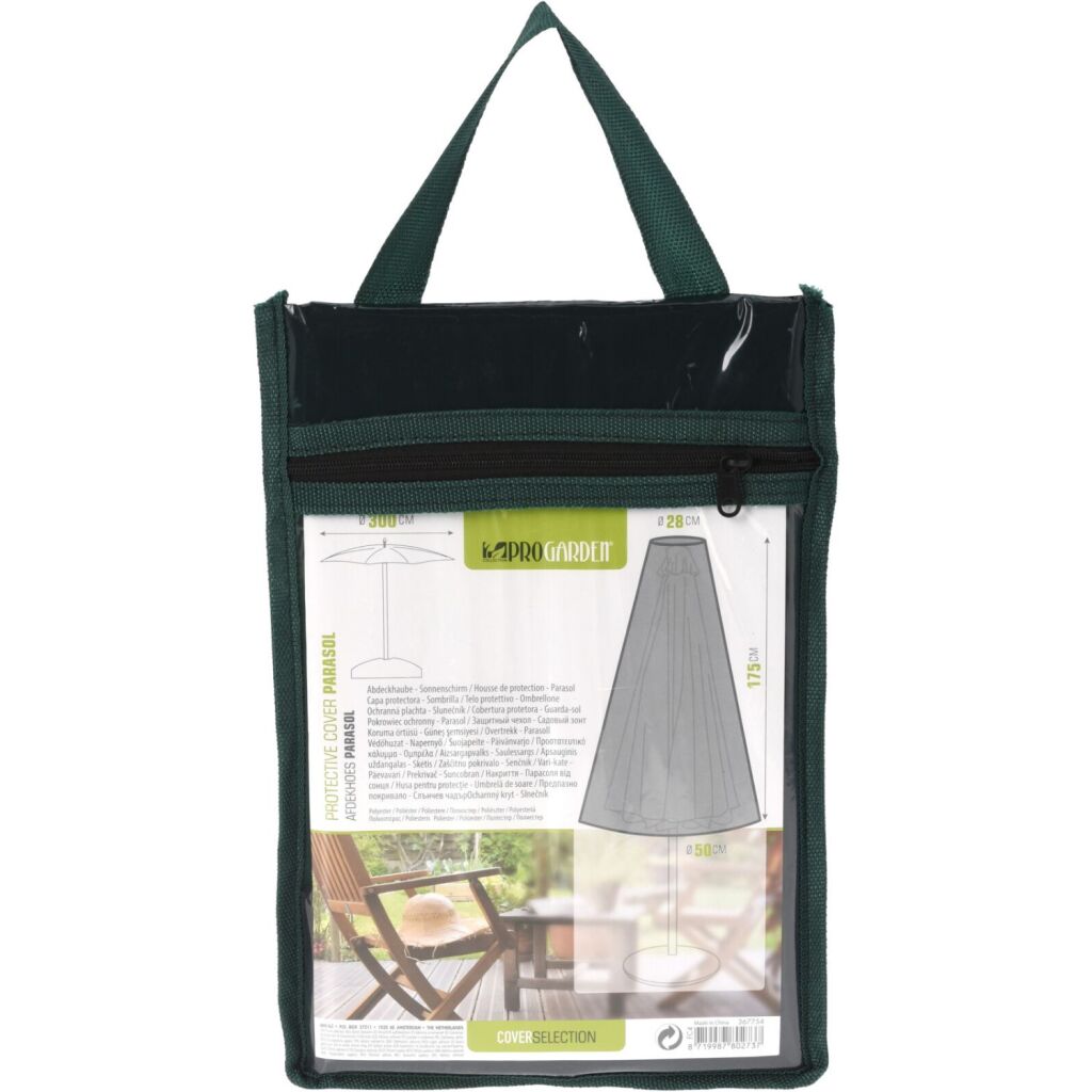 Pro garden afdekhoes voor parasol 175 x 28 x 50 cm | 4 stuks