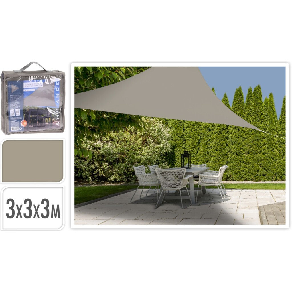 Ambiance - Ambiance schaduwdoek 3x3x3 m zand