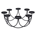 H s collection kandelaar voor 8 kaarsen 30x12 cm dia black