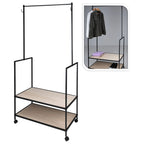 H s collection kledingrek met 2 haken metaal