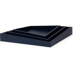 Senza asymmetrische houten dienbladen 3 stuks blauw