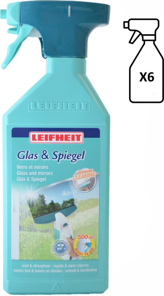Leifheit - Leifheit glas- en spiegelreiniger spray 6 x 500ml