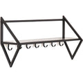 Overige merken housevitamin wandkapstok met 7 haken 71.5x21.7x36 cm zwart metaal