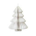 Decoris papieren boom 11.3x15 cm wit
