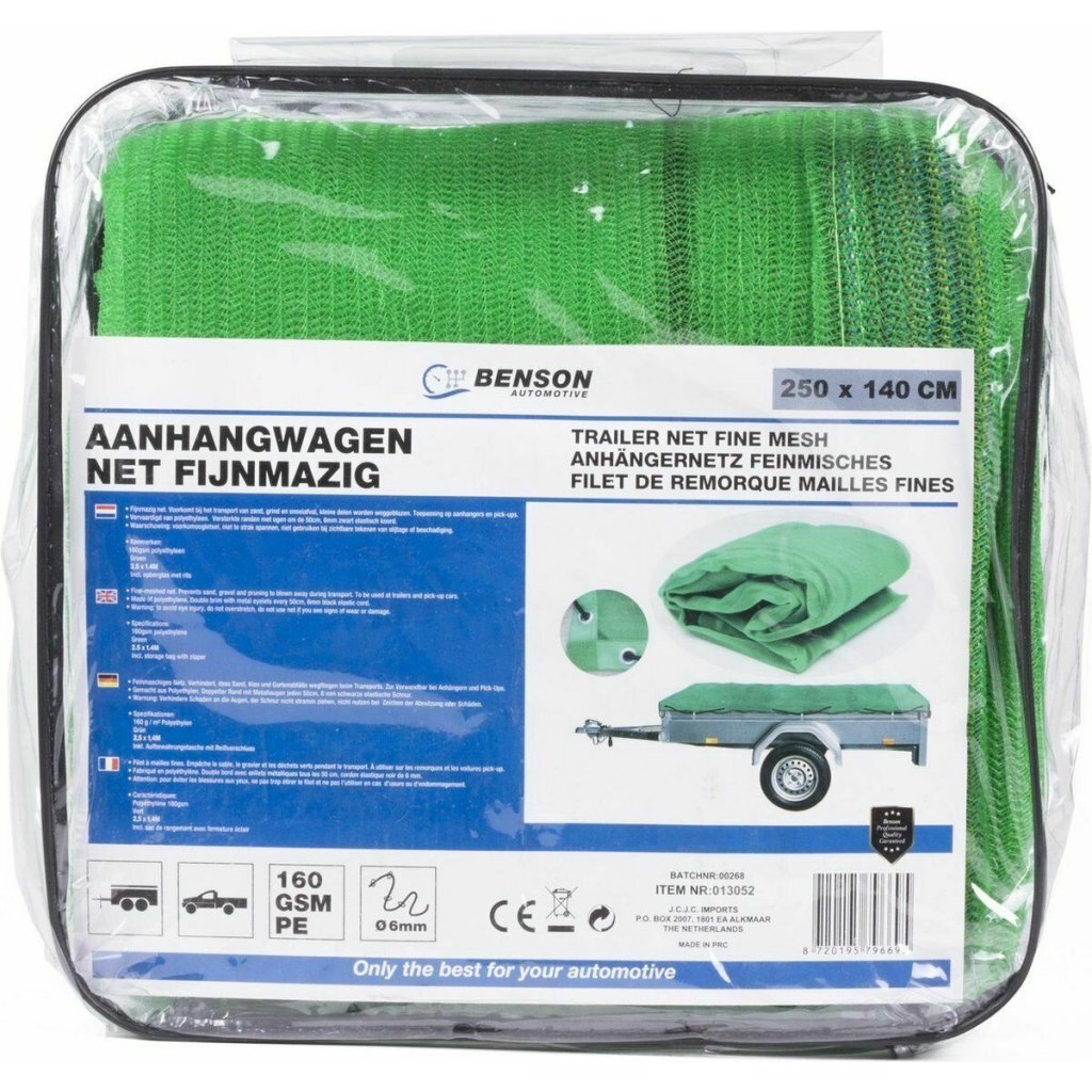 Benson - Benson aanhangwagen net fijnmazig 250x140 cm groen