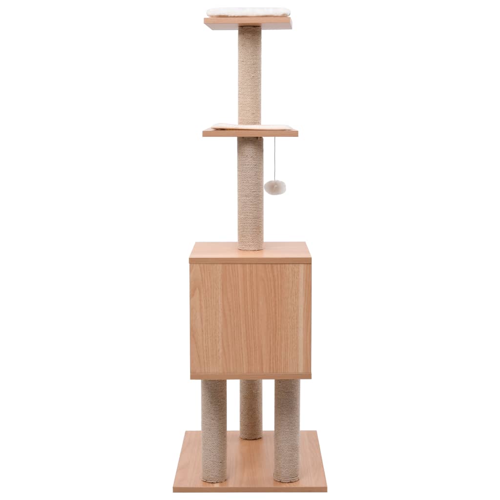 Vidaxl kattenkrabpaal met sisal krabmat 123 cm