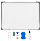 Vidaxl whiteboard magnetisch 70x50 cm staal wit