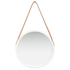Vidaxl wandspiegel met band 40 cm wit