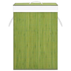 VidaXL Wasmand met 2 vakken 72 L bamboe groen