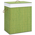 VidaXL Wasmand met 2 vakken 100 L bamboe groen